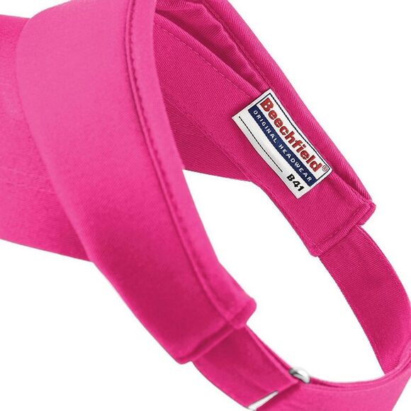 Beechfield Unisex Sports Visor / Headwear (Pack of 2) / Fuchsia - Picture 3 of 3